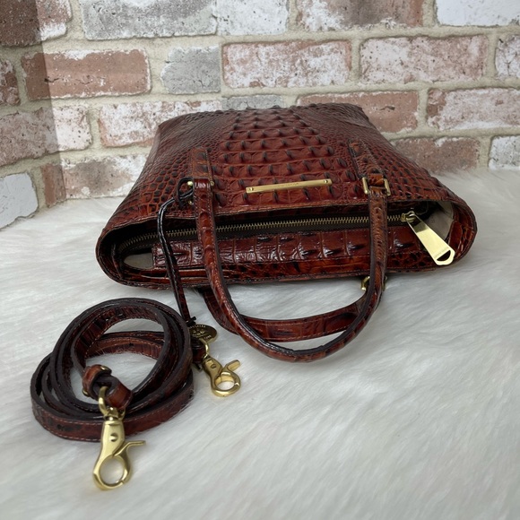 Brahmin Cognac Brown Leather Shoulder Bag - Picture 6 of 16